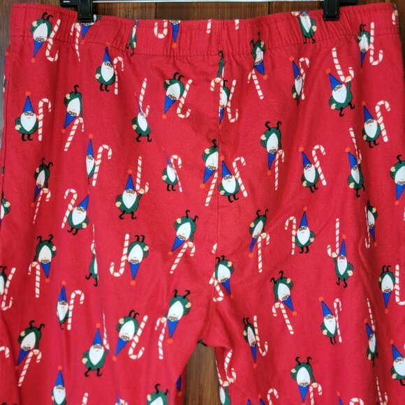Old Navy Red Christmas Gnome Pajama Pants Women XL Tall 100% Cotton Holiday Fun - Picture 7 of 8